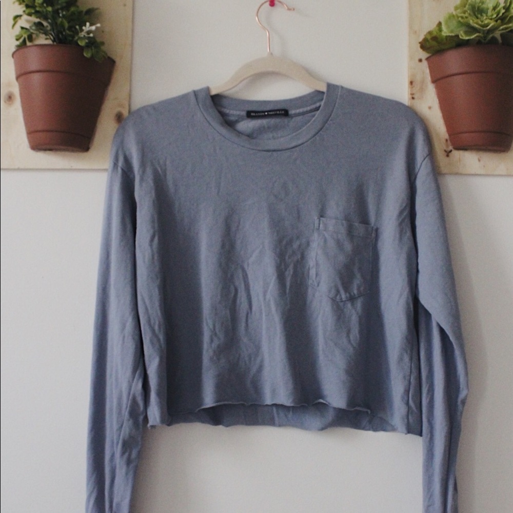 blue long sleeve brandy shirt